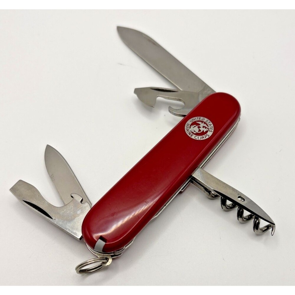 VTG Victorinox Spartan USMC Marine Corps Swiss Army Knife Red 91mm RARE